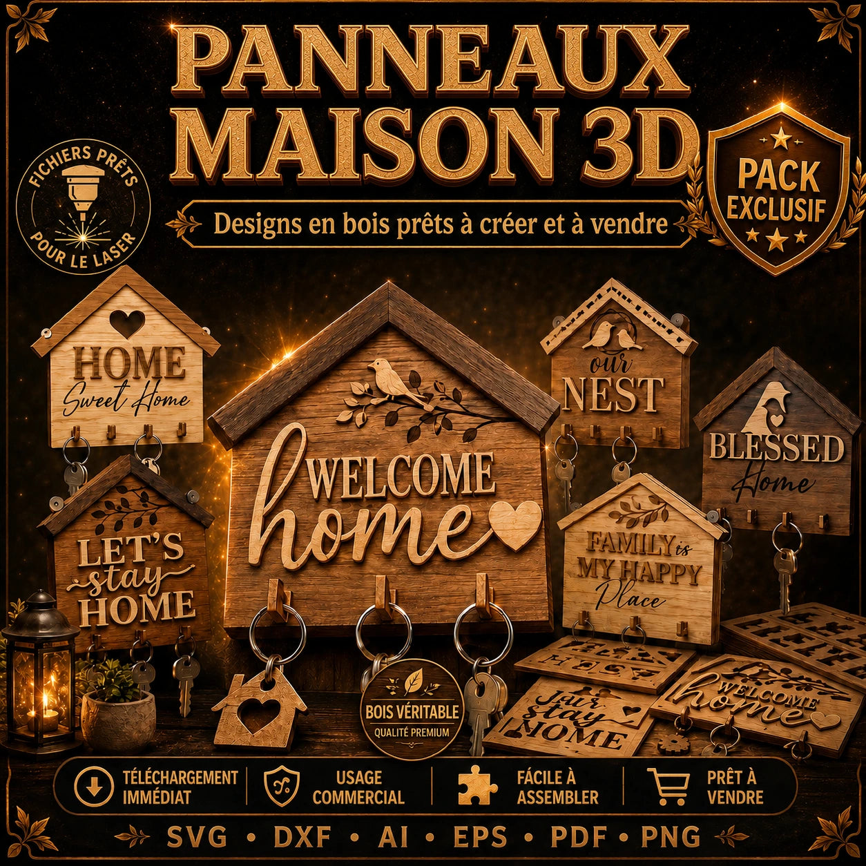 Panneaux maison 3D