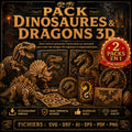 Pack 2 en 1 — Dinosaures & Dragons 3D